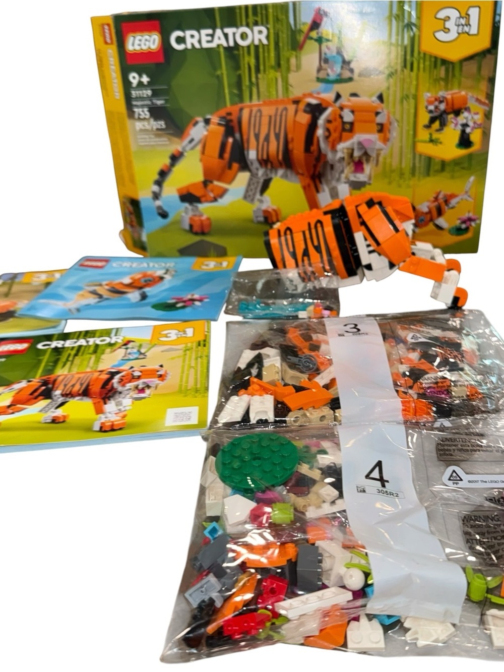 Lego  Creator 3-in-1 Majestic Tiger (Set 31129)  Majestic Tiger, a Red panda Koi